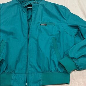 Members Only Teal Windbreaker Jacket